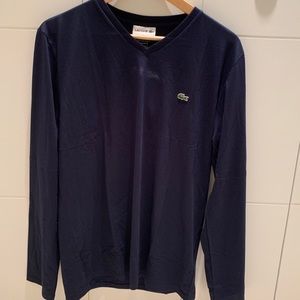 Men’s long sleeve vneck lacoste shirt
